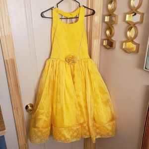 Girls yellow belle beauty and the beast dress